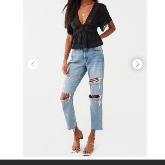 NWT - Forever 21 - BLACK WOVEN TOP - Size - Small - Picture 4 of 10